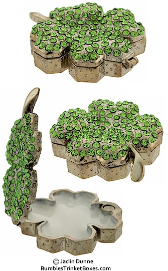 This wonderful 4 Leaf Clover Trinket Box will not hold a wedding band