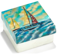 Sail boats trinket box