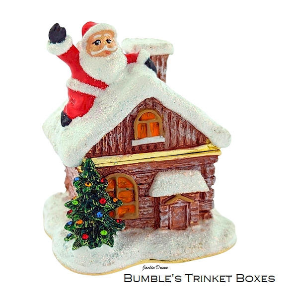 Trinket Box: Santa Claus on Rooftop